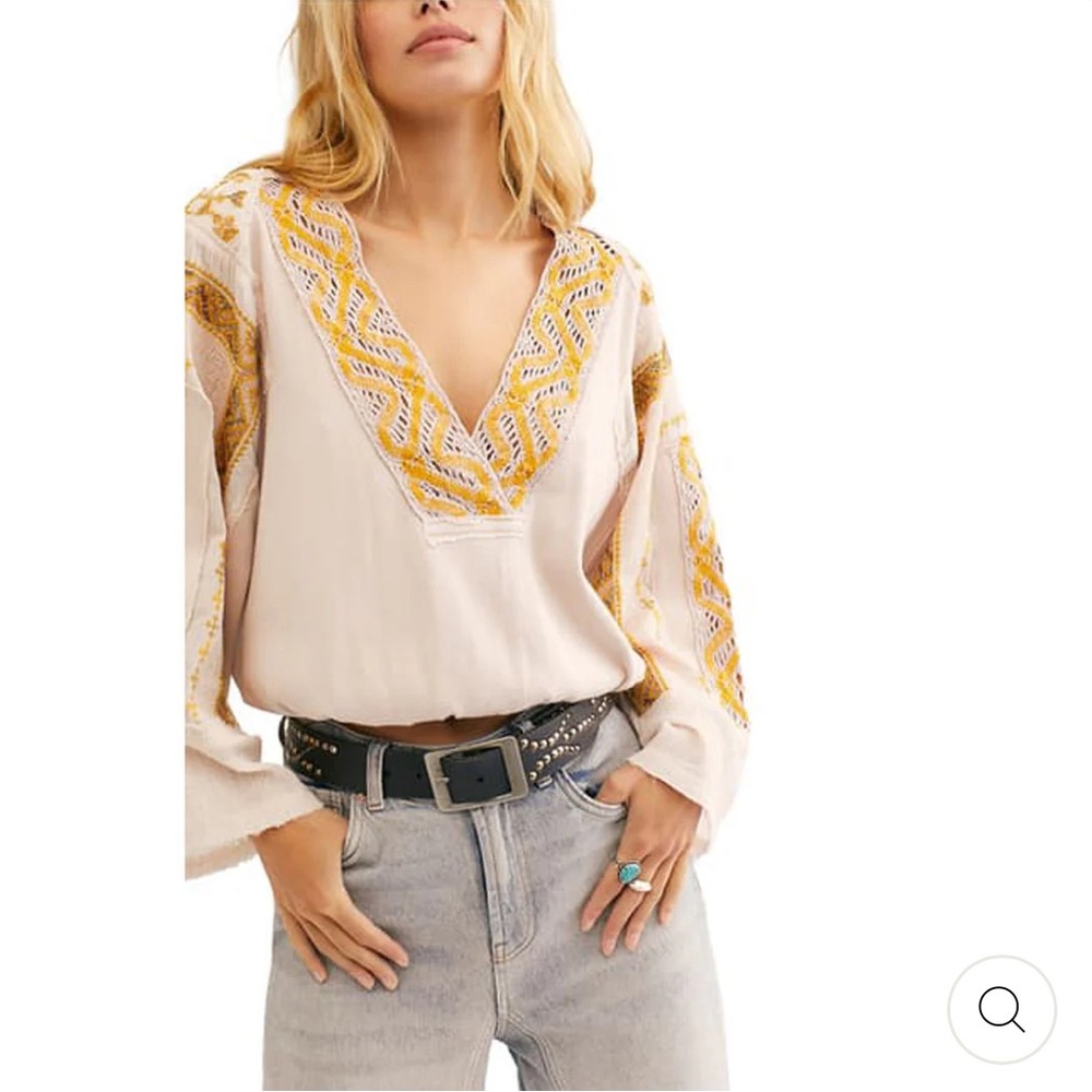 FREE PEOPLE CROSS COUNTRY BLOUSE TOP